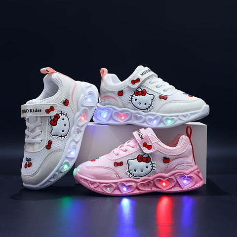 Leuchtende Hello Kitty Sneakers – Atmungsaktive und Gepolsterte Lustige Schuhe