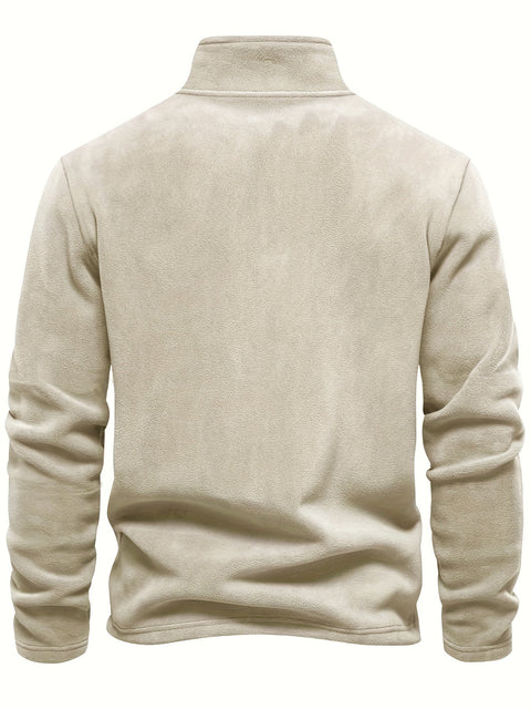 Fleecegefütterter Halbzip-Pullover - Bequem und Warm für Kalte Tage