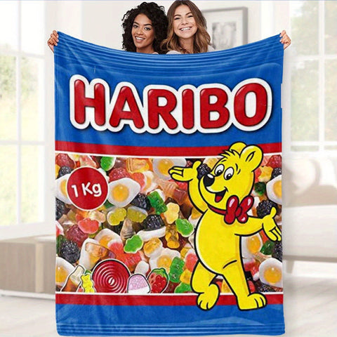 Haribo Süßigkeiten Decke – Weich und Bunt für Kinder