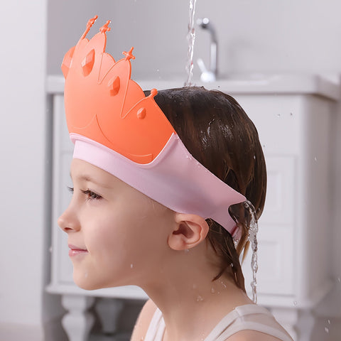 Duschhaube für Kinder mit Ohrenschutz - Wasserdichte und verstellbare Badekappe für sicheres Baden