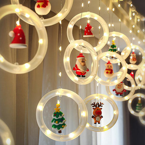 TwinkleJoy Weihnachtsbeleuchtung – LED Girlande mit Festlichen Figuren