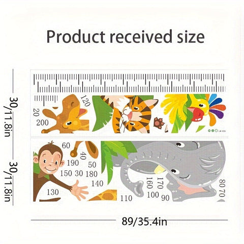 Tierwachstumsmesser Wandsticker - Spielerisches Messen für Kinder