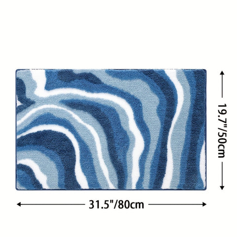 Geometrische Badezimmermatte – Absorbierend und Weich mit Rutschfester Unterseite