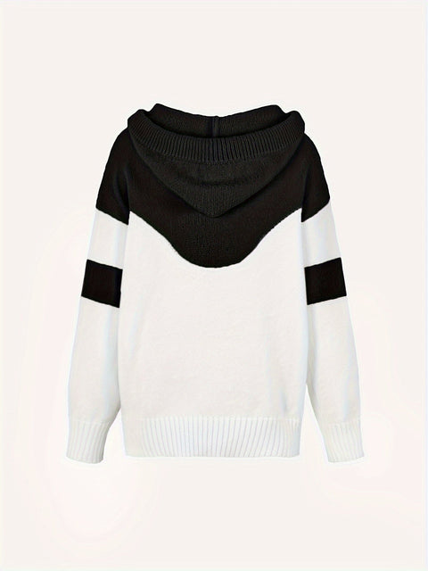Ava Color Block Hoodie Pullover - Stilvoll und Bequem für Damen