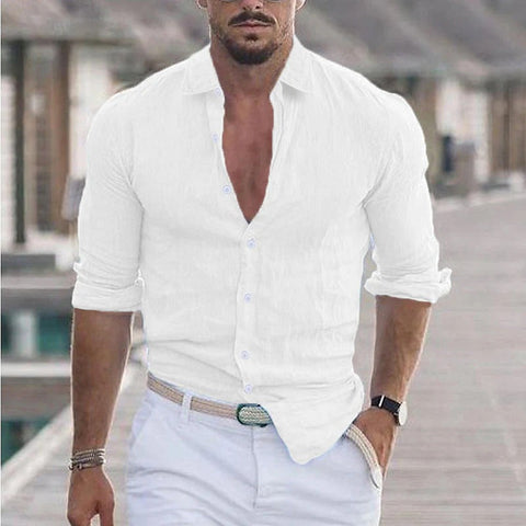 Breeze Luxe Leinenhemd – Frisch und Bequem für Herren