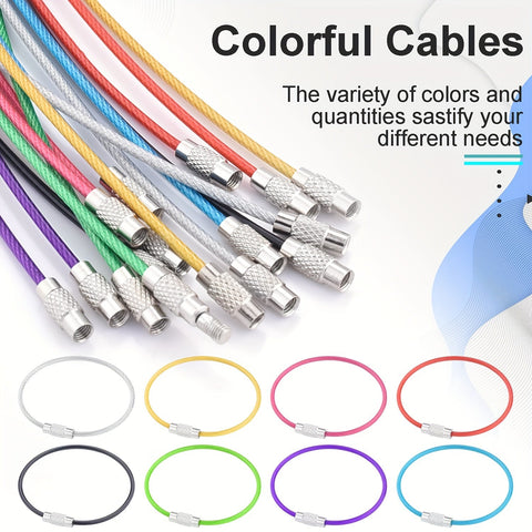 Stahl Kabel Schlüsselanhänger Set – Robuste Schlüsselanhänger für Reisen und Outdoor-Aktivitäten