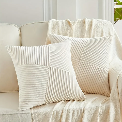 2-teiliges Bohemian Stil Corduroy Kissenbezüge – Weich und Stilvoll für Sofa und Bett