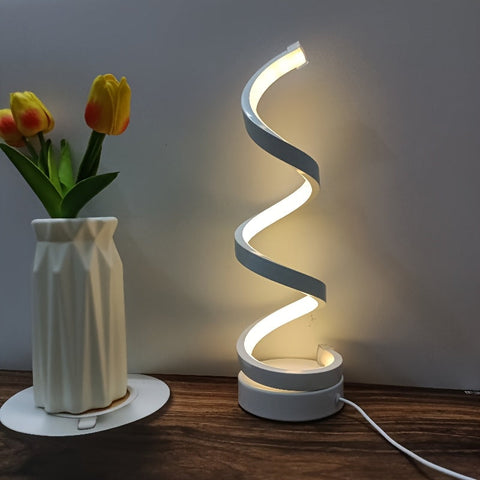 Spiral-LED-Schreibtischlampe – Moderne dimmbare Beleuchtung