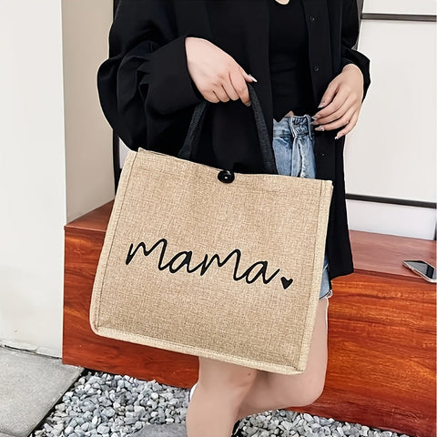 Stilvolle Jute Tasche mit Mama Druck – Nachhaltig und Praktisch für den Muttertag