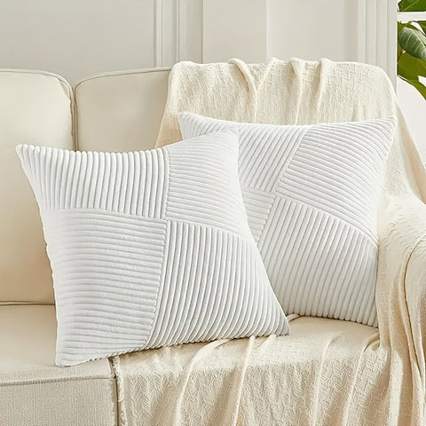 2-teiliges Bohemian Stil Corduroy Kissenbezüge – Weich und Stilvoll für Sofa und Bett