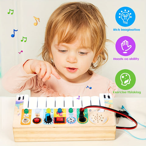 Bildungs Musik Spielbrett für Kinder - Lernen und Spielen mit Geräuschen und Lichtern