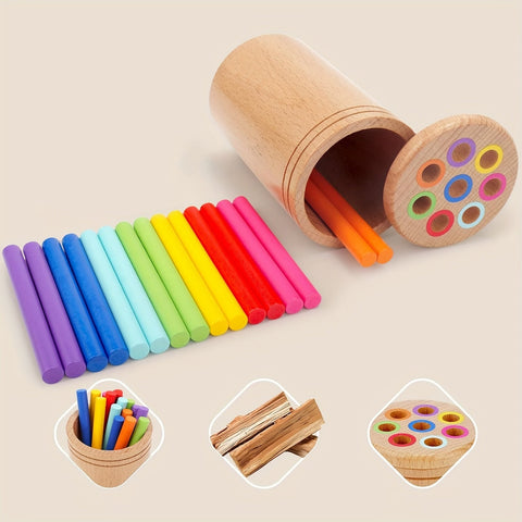 Bunte Balance-Stäbchen – Entwickle Hand-Augen-Koordination und Farben erkennen