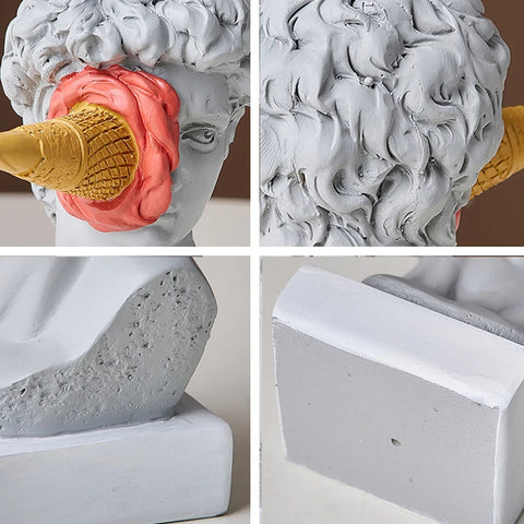 Statue mit Eis - Verspielte Dekoration für Zuhause