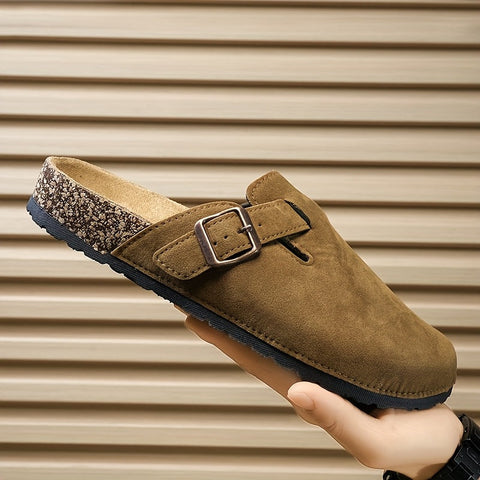 Unisex Slip-On Kunstsuede Muiltjes – Leicht und Komfortabel mit Korksohle