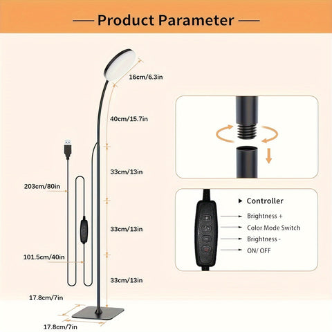 Flexibler LED Stehlampe - Perfekt zum Lesen und Entspannen