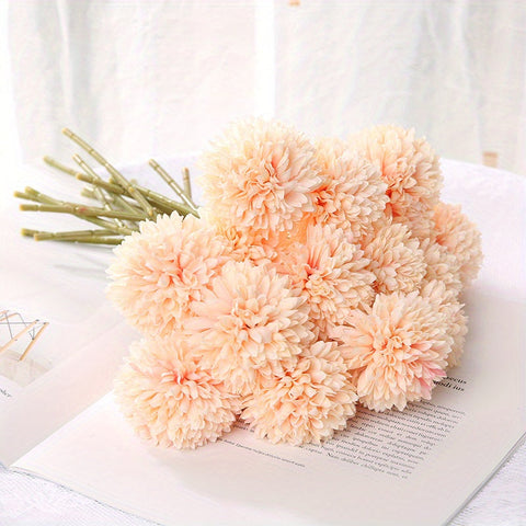 Set aus 5 Kunst-Chrysanthemen – Realistische Blumenarrangements für Hochzeiten und Wohnkultur