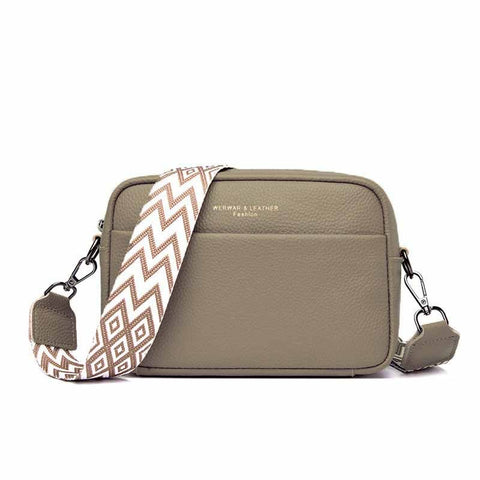 Echte Leder Crossbody Tasche – Praktisch und Trendy mit Gitarrenschulterriemen