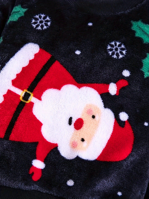 Süßes Weihnachts-Flanellen-Set - Für einen Festlichen Look für Ihr Kind