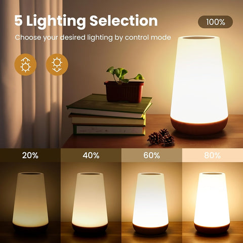 Dimmbares Touch-Licht mit 13 RGB-Farben – Perfekt für das Schlafzimmer, Nachttischlampe und Nachtlicht