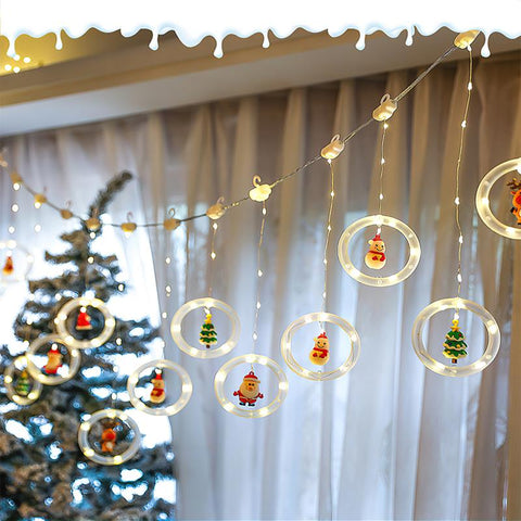TwinkleJoy Weihnachtsbeleuchtung – LED Girlande mit Festlichen Figuren