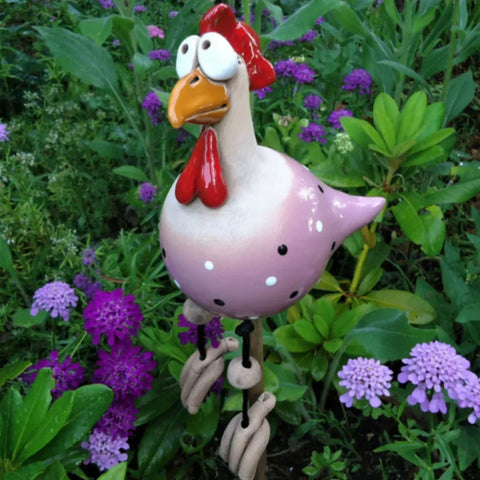 Verspielte Gartenhühner Dekoration - Fröhliche Außenaccessoires