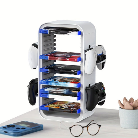 Universelle Game Disc Aufbewahrung und Controller Display Stand – Für PS5, PS4, Switch und Xbox
