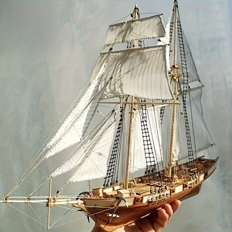 Klassisches Holzsegelboot Modell – Detailliertes 3D Puzzle für Schiffsliebhaber