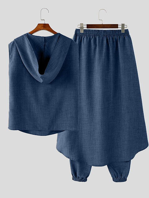 Coole Mid-Length Herren Set – Ärmellose Weste und Baggy Hose