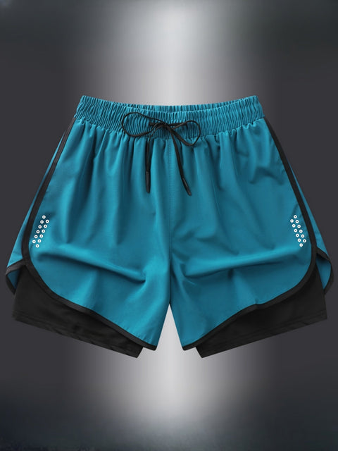 Geometrische Sportshorts für Damen – Stilvoll und Atmungsaktiv für Fitness und Laufen