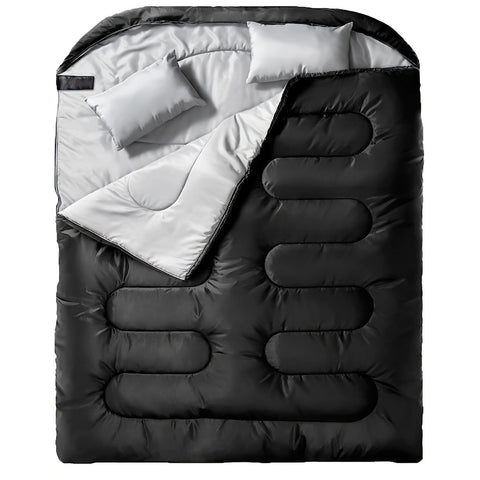 Deluxe 2-in-1 Camping-Schlafsack mit Kissen – Perfekt für Camping und Outdoor-Abenteuer