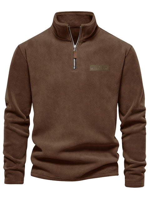 Fleecegefütterter Halbzip-Pullover - Bequem und Warm für Kalte Tage