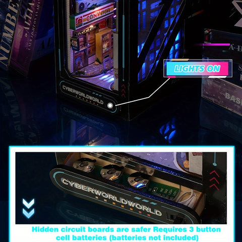 Cyberpunk DIY Cabin Kit – 3D Modell für Wohnkultur mit Beleuchtung