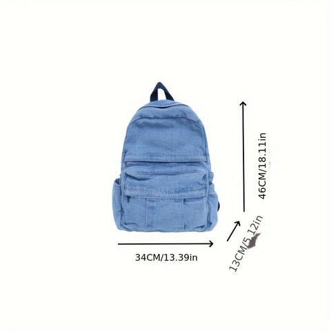 Denim Casual Rucksack – Trendy und Vielseitige Reisetasche für Männer und Frauen