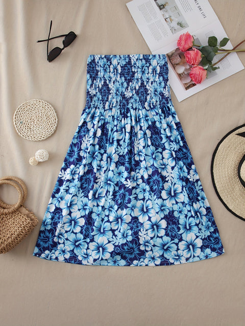 Bohemian Blumen Smock Tube Kleid – Fröhlich und Bequem für Sommerausflüge