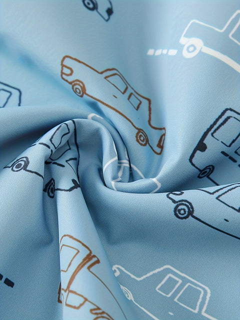Jungen Fleecejacke mit Auto-Thema – Wasser- und Winddichte Jacke für draußen