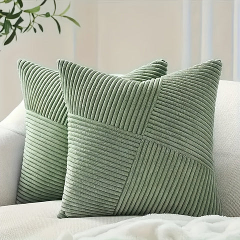 2-teiliges Bohemian Stil Corduroy Kissenbezüge – Weich und Stilvoll für Sofa und Bett
