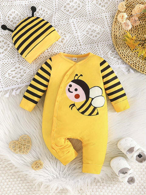 Süßes Bienen Jumpsuit Set – Perfekt für Outdoor-Abenteuer für Babys