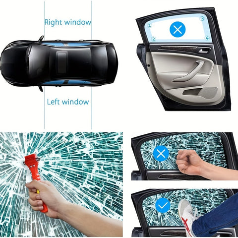 Sicherheits Hammer & Gurtschneider - Essentielles Überlebenswerkzeug für das Auto