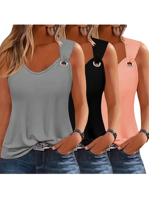 Damen Tanktops 3-Pack – Sommerfest und Locker