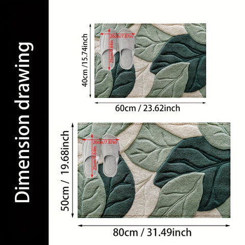 Blätter Badmatte – Absorbierend, Plüsch und Komfortabel für das Badezimmer