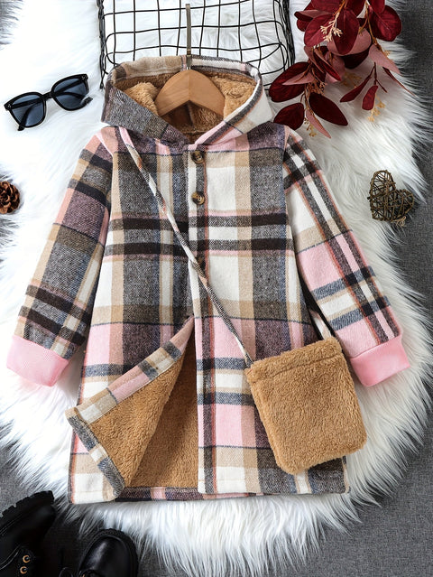 Fleur Fleece Karierte Jacke für Kinder - Warm und Stilvoll für den Winter