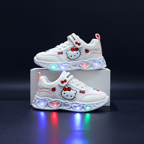 Leuchtende Hello Kitty Sneakers – Atmungsaktive und Gepolsterte Lustige Schuhe