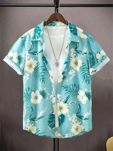 TropicWave Palmprint Hemd – Lässig und Stilvoll für Herren