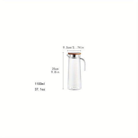 Glaskaraffe mit Deckel – Ideal für Saft, Bubble Tea und erfrischende Sommergetränke