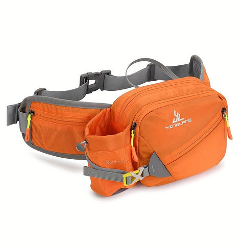 Vielseitige Lauf-Hüfttasche mit Wasserflaschenhalter – Langlebiges Nylon mit Reißverschlüssen für Wandern und Marathons