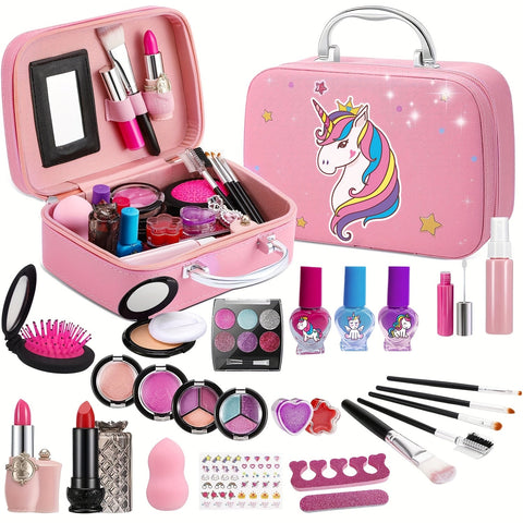 Deluxe Einhorn Make-up Tasche – Echte Kosmetik und Accessoires für Mädchen