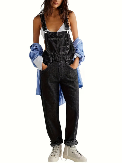 Trendiger Denim Damen Jumpsuit – Lässig und Stilvoll für Frühling, Sommer und Herbst