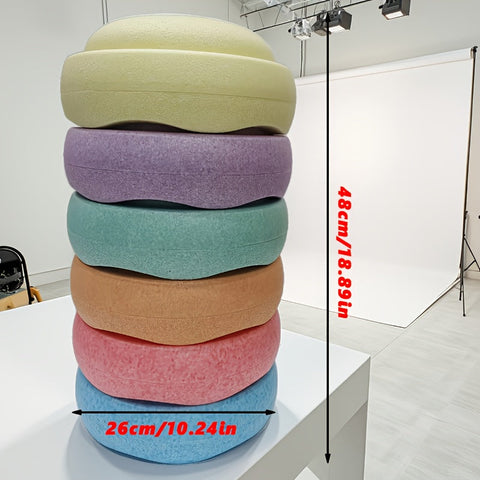 Set von 6 Bunten Balance Boards – Ideal für Kraft, Koordination und Training