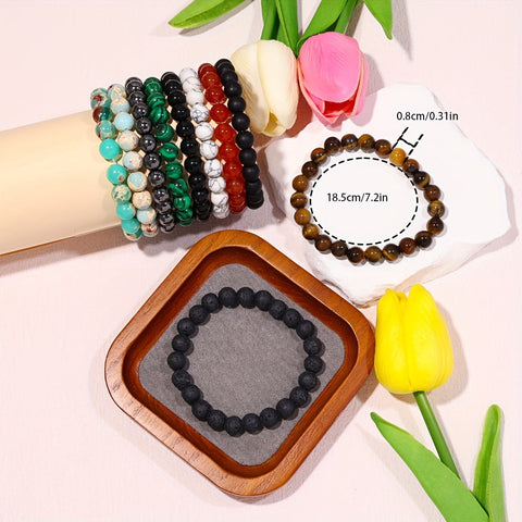 Bunte Natursteinarmbänder - Für einen stilvollen Flair