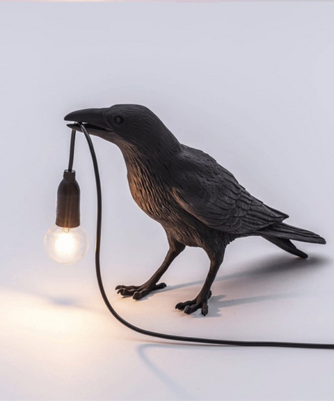 Krähen Tischlampe - Einzigartige und Künstlerische Beleuchtung